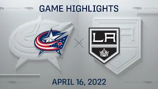 NHL Highlights | Kings vs. Blue Jackets - Apr. 16, 2022