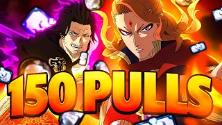 I GOT HIM IN 4 PULLS?! 150 PULLS WITH INSANE LUCK! | Black Clover Mobile Summons