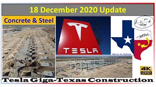 Tesla Gigafactory Texas 18 December 2020 Cyber Truck & Model Y Factory Construction Update (07:45AM)