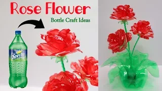 Bunga mawar dari Botol Plastik Bekas ! Rose from Plastic bottle craft Ideas