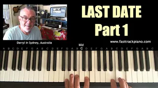 Last Date (Floyd Cramer) Part 1 - Piano lesson for beginners