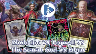 HAPPY HALLOWEEN!!! EDH Gameplay 123 -  Zhulodok VS Tegwyll VS The Scarab God VS Edgar
