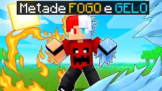 P3DRU é metade FOGO e metade GELO no Minecraft