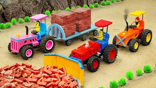 Diy tractor making mini House Construction | diy mini Concrete House with mini Bricks | HP Mini