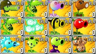 All Pea Plants Power-Up vs Pharaoh Zombie! WIN The Game! in Plants VS. Zombies 2 Mod