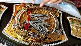 WWE India : Unboxing and review of WWE Champioship Spinner Replica title belt & more stuffs...