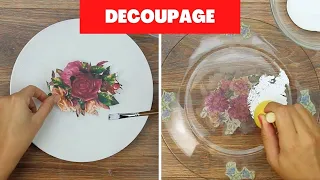 Piatti Decorati Con DECOUPAGE 🌹