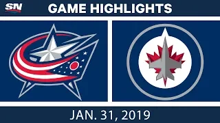 NHL Highlights | Blue Jackets vs. Jets - Jan. 31, 2019