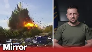 President Zelensky shares footage of Kremenchuk shopping centre missile strike