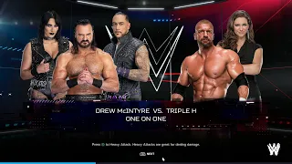 "🔥 WWE 2K24 FULL MATCH — Drew McIntyre vs Triple H  — The Game Returns
