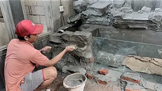 cara membuat relief kolam kaca