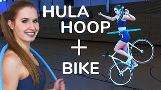 Hula Hoop on the bike 😂😱 - OUTTAKES