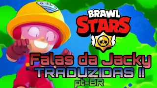 TODAS AS FALAS DA NOVA BRAWLER JACKY TRADUZIDAS !! (pt-BR) - Brawl Stars