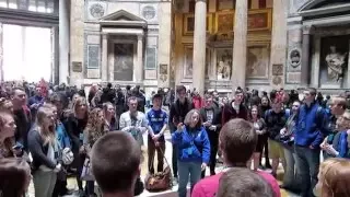 Concordia University Wisconsin Choir singing at the Pantheon