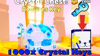 How Many Huge Pets Can I Get With 1000 Crystal Keys?! Pet Simulator 99