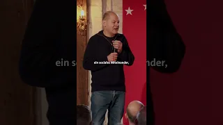 Bundeskanzler Olaf Scholz erklärt, für welche Werte die SPD bei der Europawahl kämpft