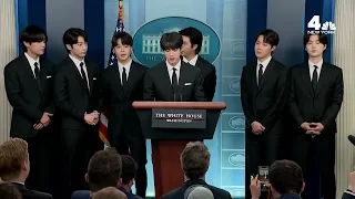 BTS Speaks at the White House for AAPI Month | NBC New York