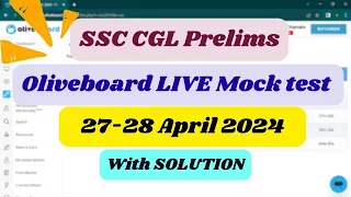 Oliveboard Live Mock Test| CGL Prelims 27-28 April 2024|Ankita Shukla| #ssc #ssccgl2024