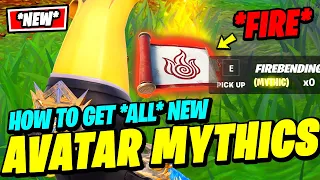 How to EASILY Get Mythic FIREBENDING, AIRBENDING, EARTHBENDING and Waterbending in Fortnite x Avatar