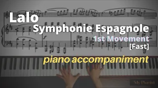 Lalo - Symphonie Espagnole in Dm, Op.21, 1st Mov: Piano Accompaniment [Fast]