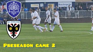 Metropolitan Police FC V AFC Wimbledon. Preseason Game 2. Reeves outrageous freekick.