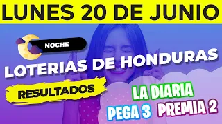 Sorteo 9PM Loto Honduras, La Diaria, Pega 3, Premia 2, Lunes 20 de Junio del 2022 | Ganador 😱🤑💰💵