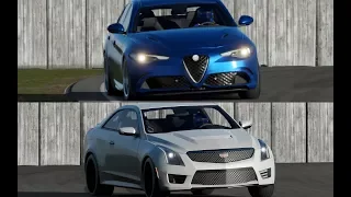 Forza 7 | Cadillac ATS-V vs Alfa Romeo Giulia Quadrifoglio Top Gear Track!