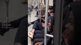 American subway prank VIDEO funny reaction tiktok meme.#Shorts
