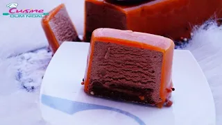 كاطو كلاصي سهل و لذيذ بالشوكولا و الكراميل ببيسكوي معلك و مقرمش لذيذ  entremet chocolat caramel