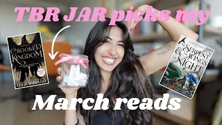 TBR prompt jar picks my March reads 📚🫙March TBR