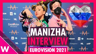 Manizha "Russian Woman" (Russia) Interview @ Eurovision 2021 second rehearsal