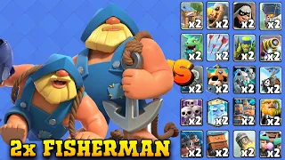 2 FISHERMAN vs ALL CARDS x2 | Clash Royale - Royal OVS