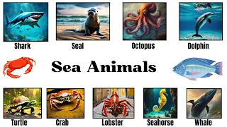 Deep Sea Animals Name Hindi and English | समुद्री जानवरो के नाम | Learn Ocean Animals