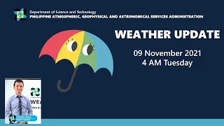 Public Weather Forecast Issued at 4:00 AM November 09, 2021