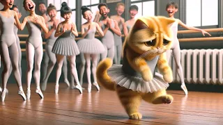 Sad Cat Bullied Cat who loves to dance becomes a Star 😿😻#cat #cute #ai (don't give up)