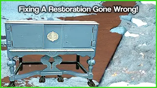 AMAZING RESTORATION of ANTIQUE JACOBEAN BUFFET- Relaxing Furniture Restoration only shop sounds