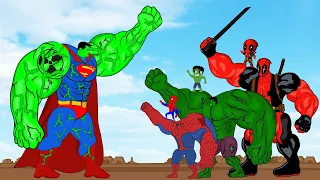 Rescue SUPERHEROES : SUPERMAN RADIATION VS Team HULK & SPIDERMAN, DEADPOOL 3 | SUPER HEROES MOVIES