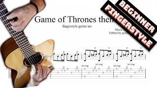 Game of Thrones theme TAB - fingerstyle guitar tabs (PDF + Guitar Pro)