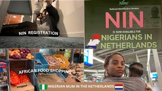 DAY IN THE LIFE alone  with my son | NIN REGISTRATION IN THE NETHERLANDS | AFRICAN FOOD Shopping