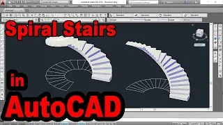 Spiral Stairs in AutoCAD - How to Draw Spiral Stairs 3d in AutoCAD