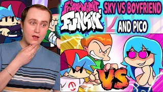 SKY VS BOYFRIEND AND PICO - FRIDAY NIGHT FUNKIN ANIMATION - FNF IN MADNESS PART 3 | Reaction