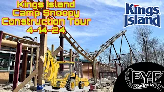 NEW FOR 2024! KINGS ISLAND | Camp Snoopy Construction Tour April 14th 2024