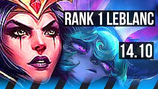 LEBLANC vs VEX (MID) | Rank 1 LeBlanc, 14/2/9, Godlike | TR Master | 14.10