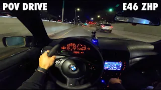 Driving the 2004 BMW 330i E46 ZHP at Night | POV TEST DRIVE