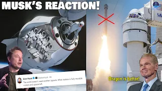 NASA Canceled Boeing Starliner Launch, Why? Musk's reaction...