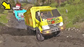 Truk Umplung Menang di tanjakan!! Challenges Truck di Tanjakan Terjal - Spintires mudrunner