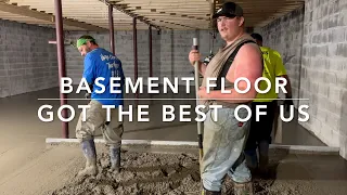 We learned a tough lesson while pouring this big basement floor.