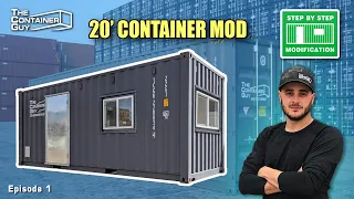 Step by Step 20’ Shipping Container Modification | Windows, Vents, Man Door, Insulation, Electrical