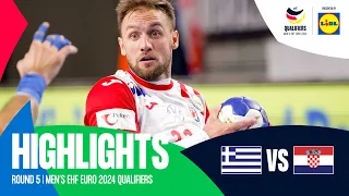 Greece vs Croatia | Round 5 | Men's EHF EURO 2024 Qualifiers