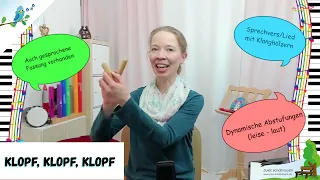 Klopf, klopf, klopf - Lied mit Klanghölzern